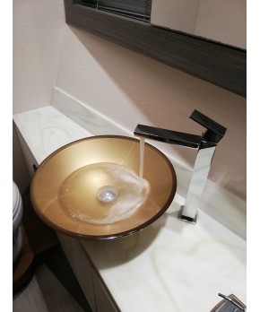 Νιπτήρας crystal Gold paind